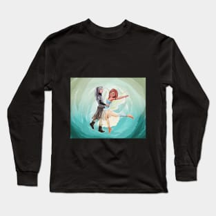 Dancing fairy and elf -  with background Long Sleeve T-Shirt